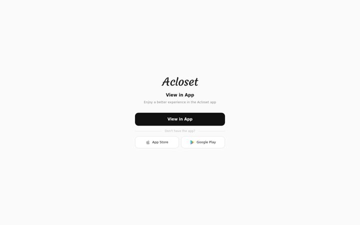 Screenshot of acloset.net