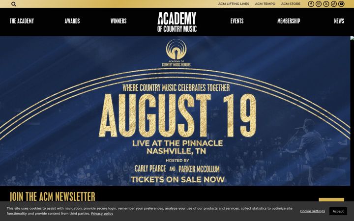 Screenshot of acmcountry.com