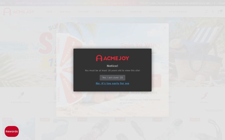 Skærmbillede af acmejoy.com