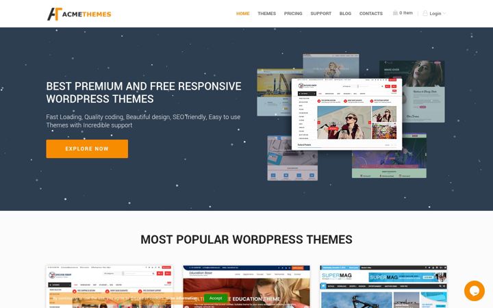 Screenshot of acmethemes.com
