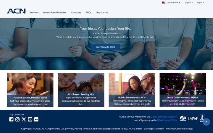 Screenshot of acninc.com