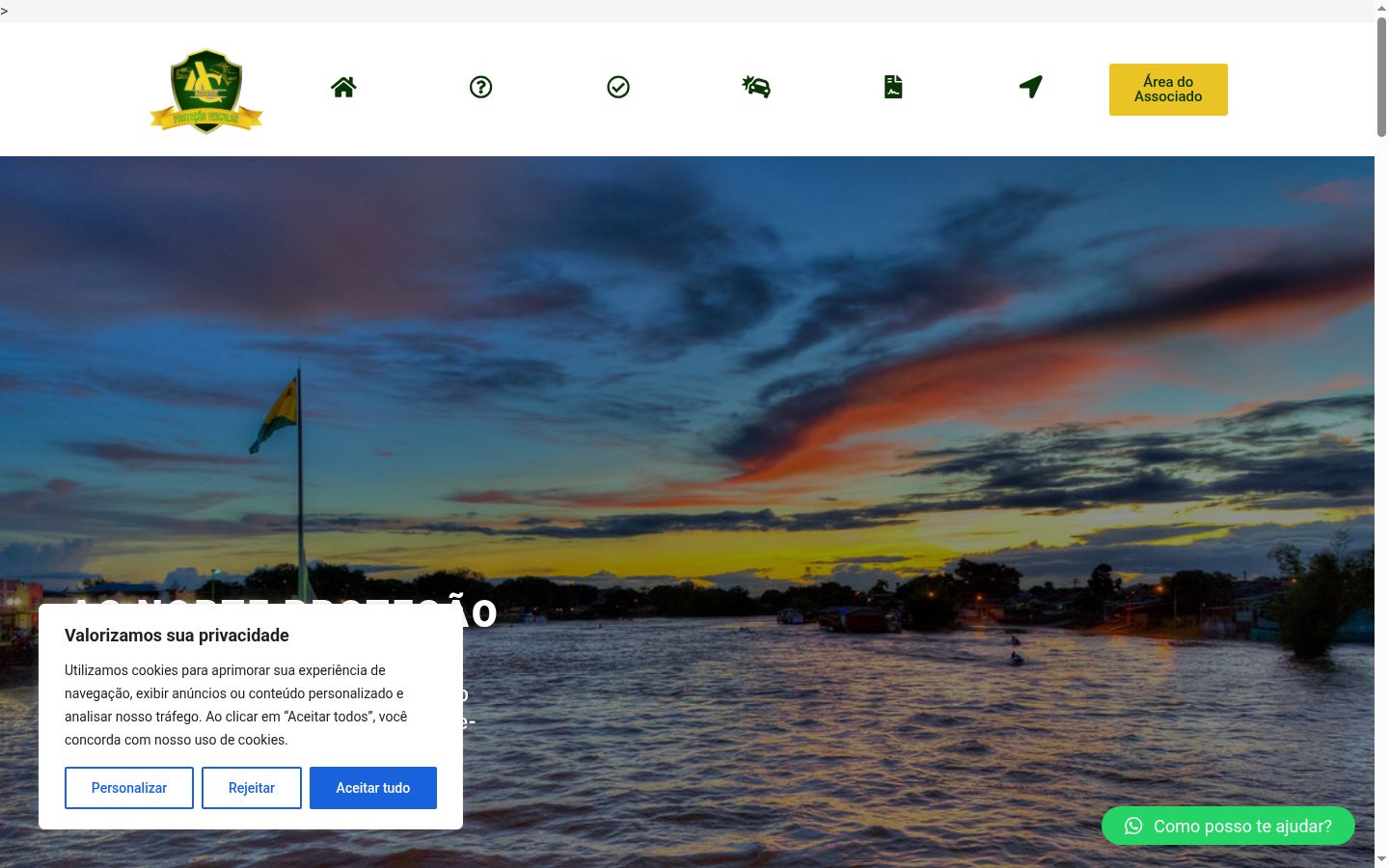 Captura de pantalla del banner de consentimiento mostrado antes de cualquier interacción