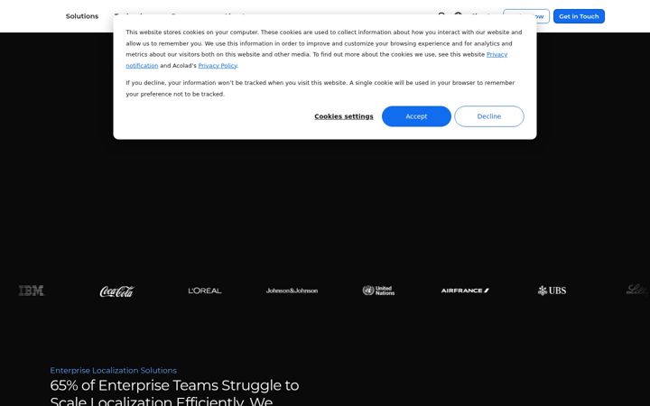 Screenshot of acolad.com