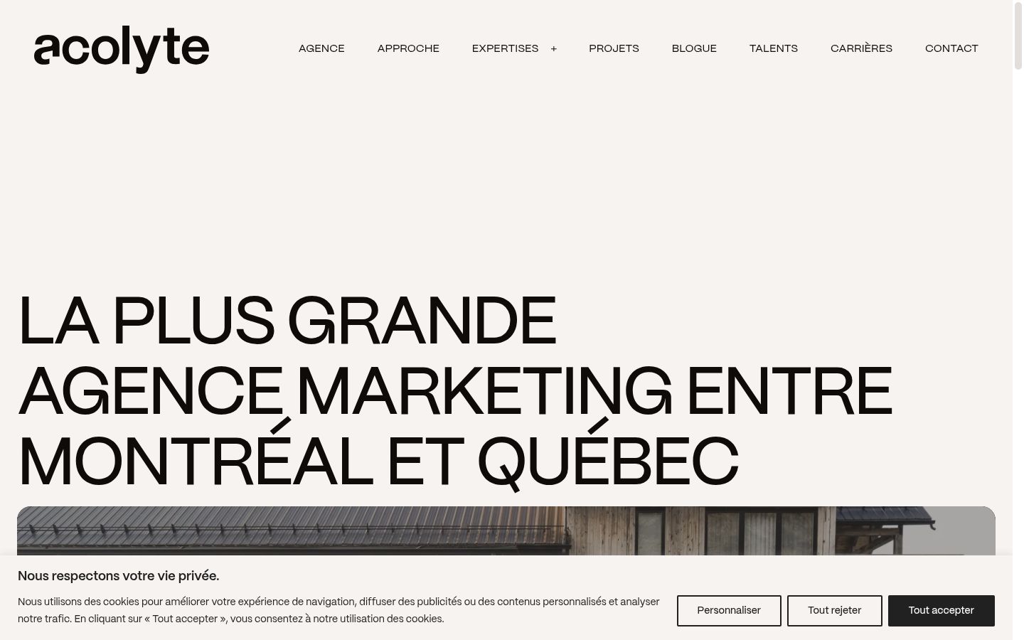 Skærmbillede af samtykkebanneret, som det blev vist før nogen interaktion
