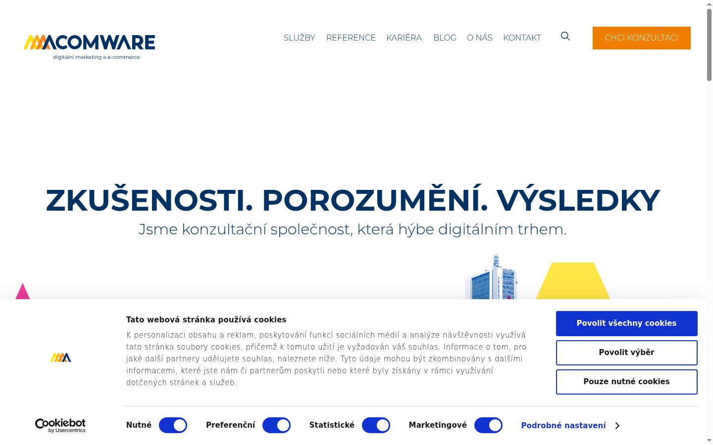 Sutikimo reklamjuostės, rodytos prieš bet kokią sąveiką, ekrano kopija