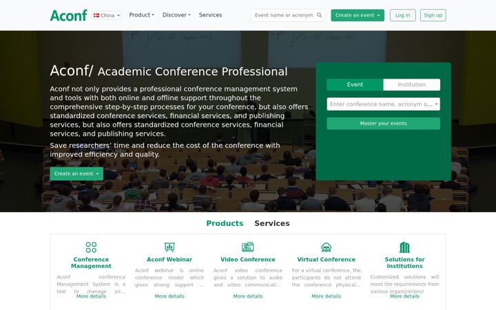 Screenshot ta' aconf.org