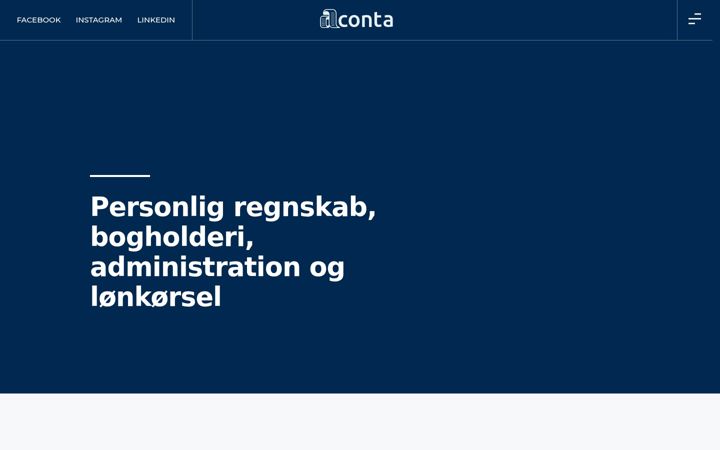 Screenshot of aconta.dk