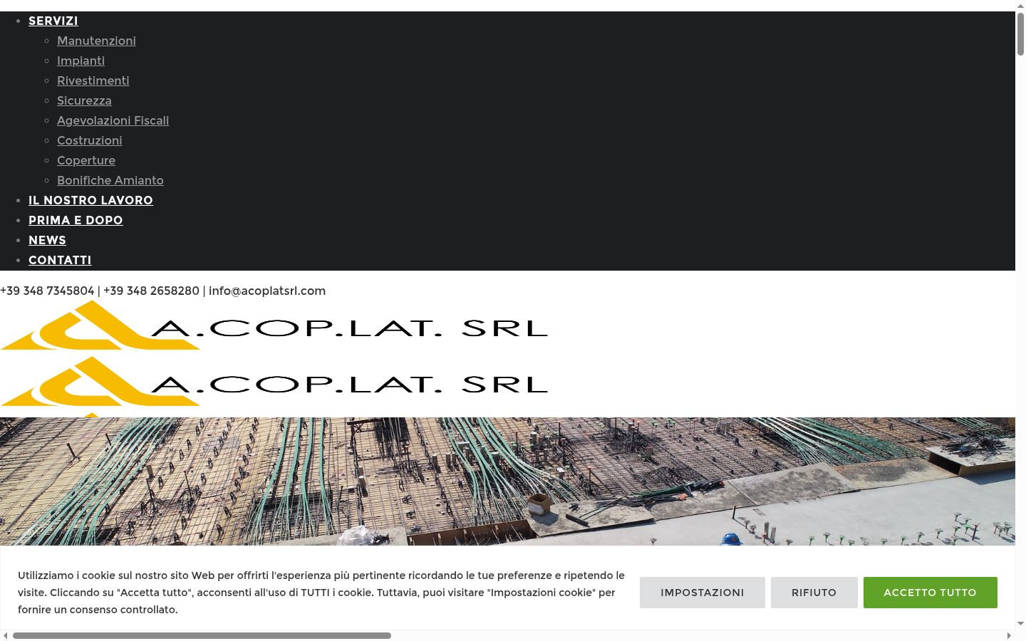 Captura de pantalla del banner de consentimiento mostrado antes de cualquier interacción
