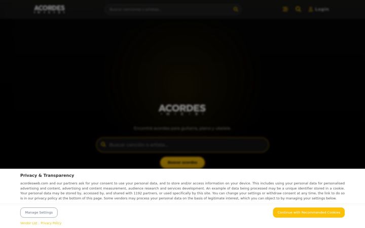 Screenshot of acordesweb.com