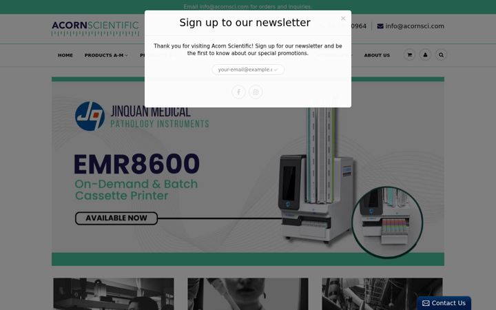Screenshot von acornsci.co.nz