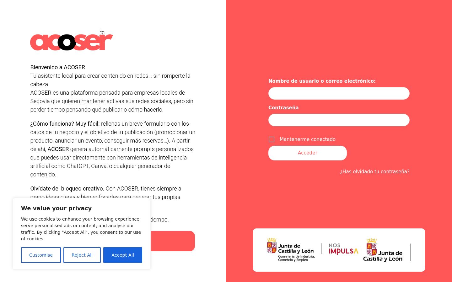 Screenshot van de toestemmingsbanner zoals getoond vóór enige interactie
