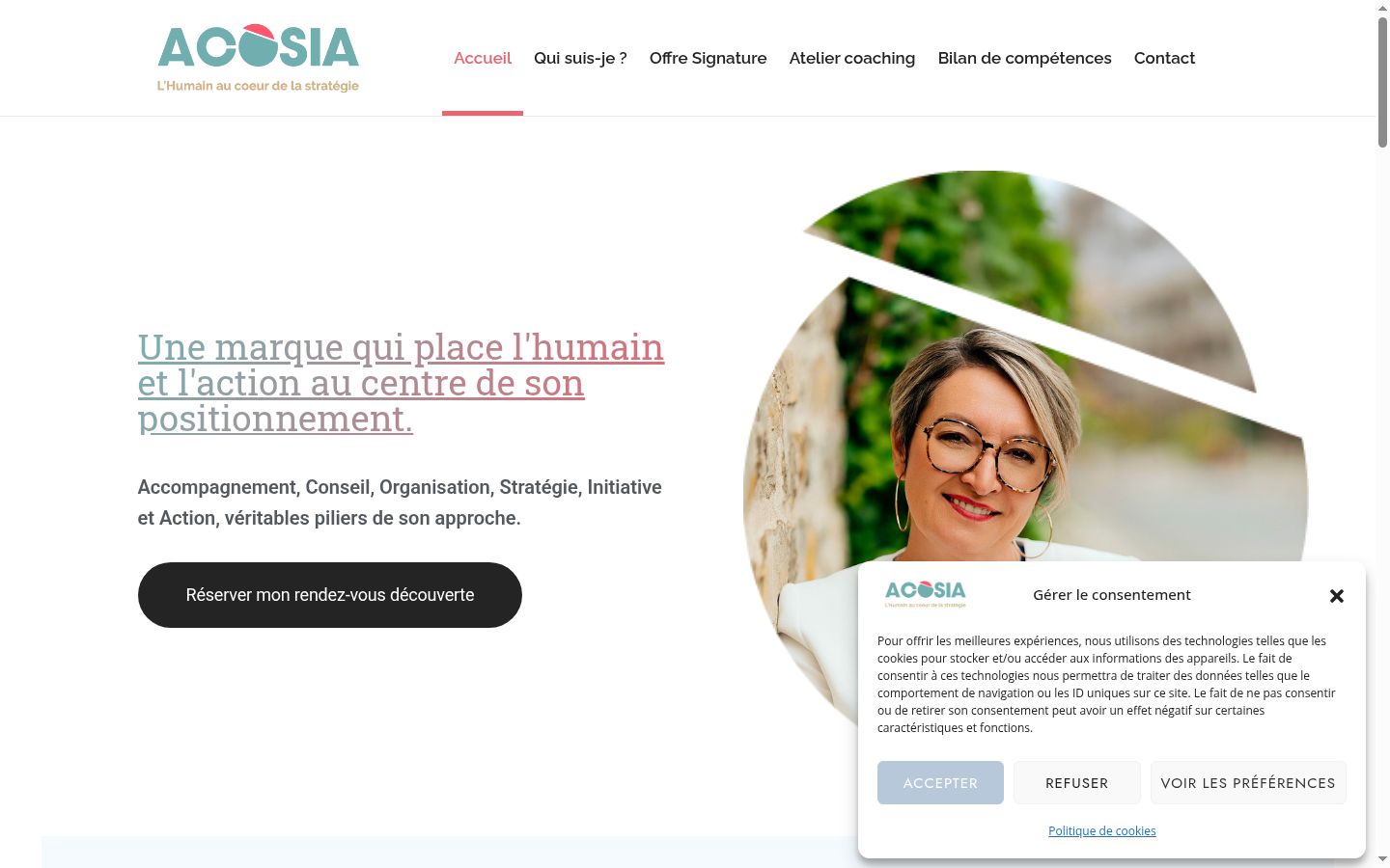 Screenshot del banner di consenso mostrato prima di qualsiasi interazione