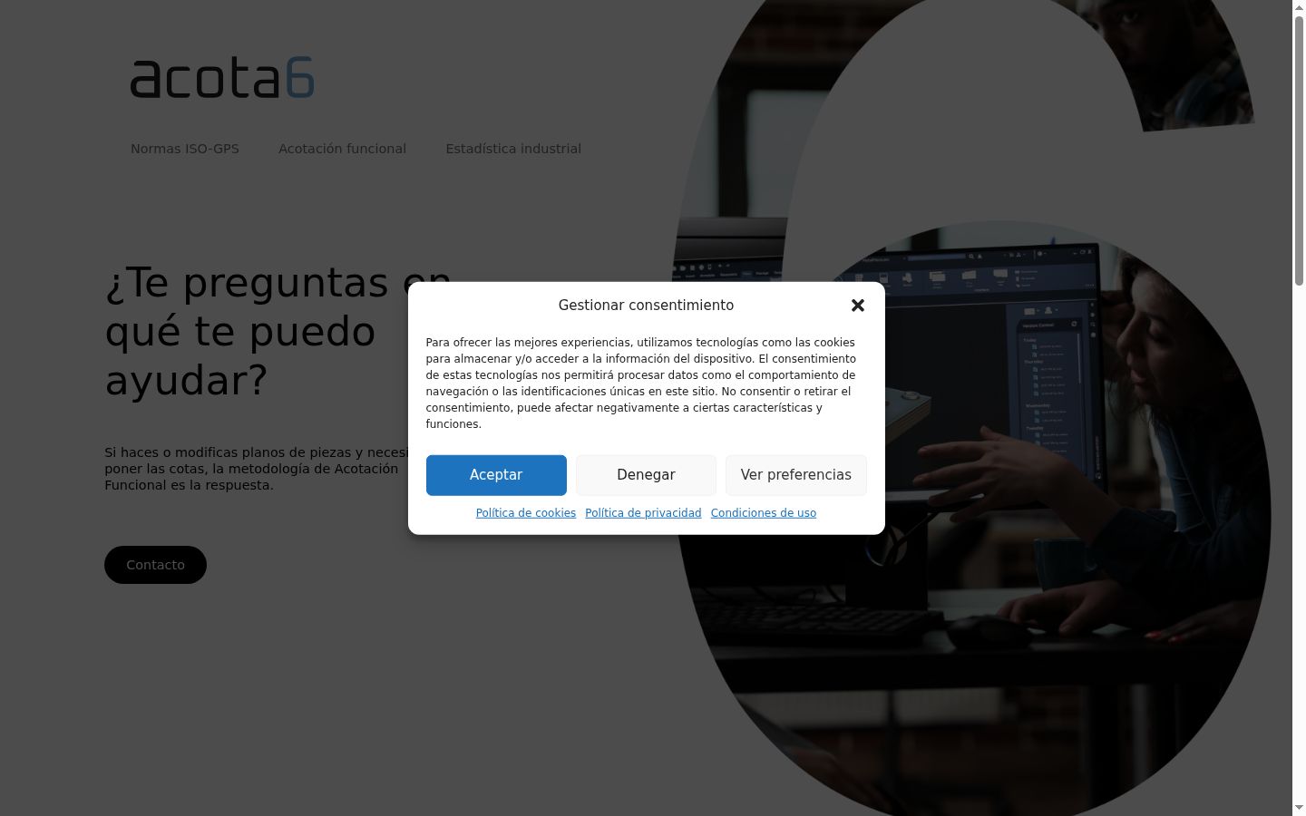 Screenshot of the consent banner shown before any interaction