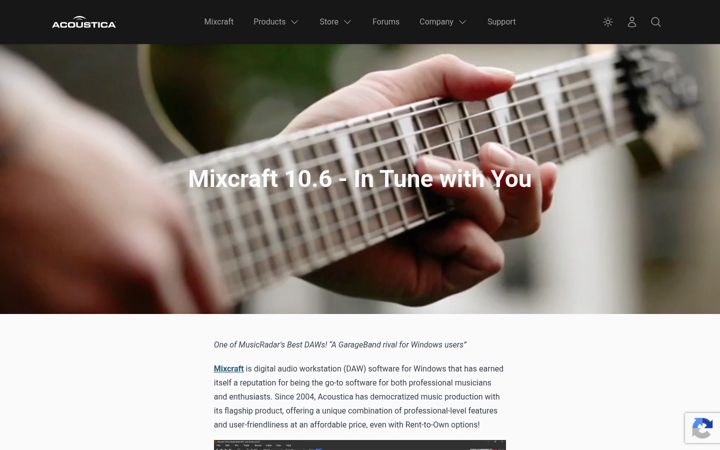 Captura de pantalla de acoustica.com