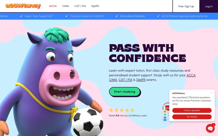 Skärmbild av acowtancy.com
