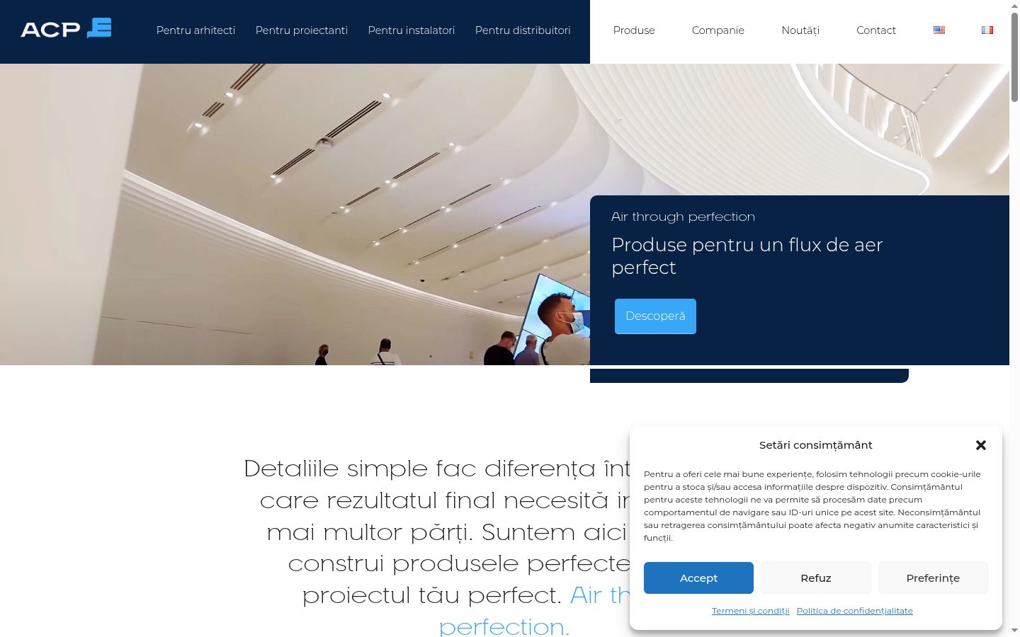 Screenshot del banner di consenso mostrato prima di qualsiasi interazione