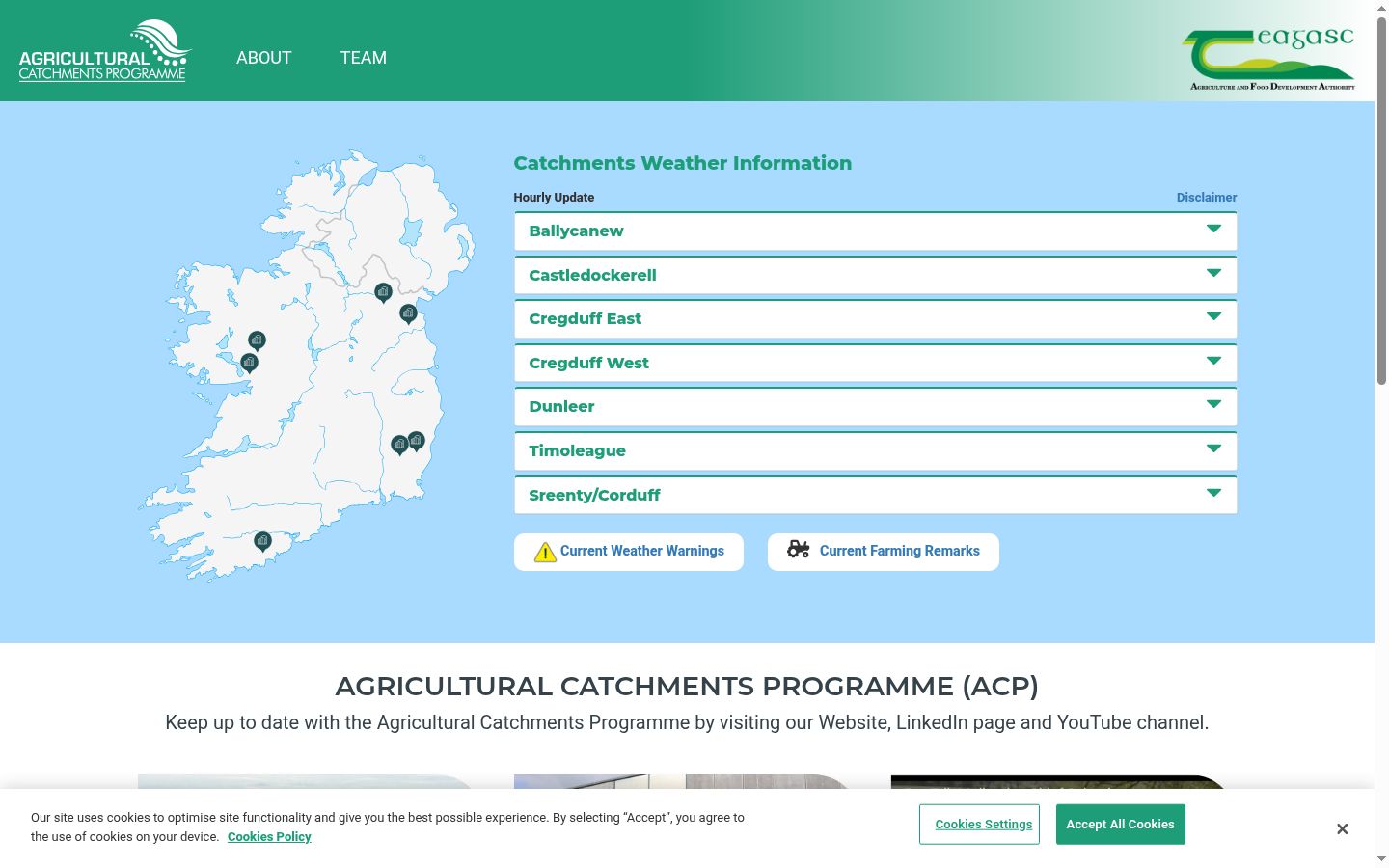 Screenshot of the consent banner shown before any interaction