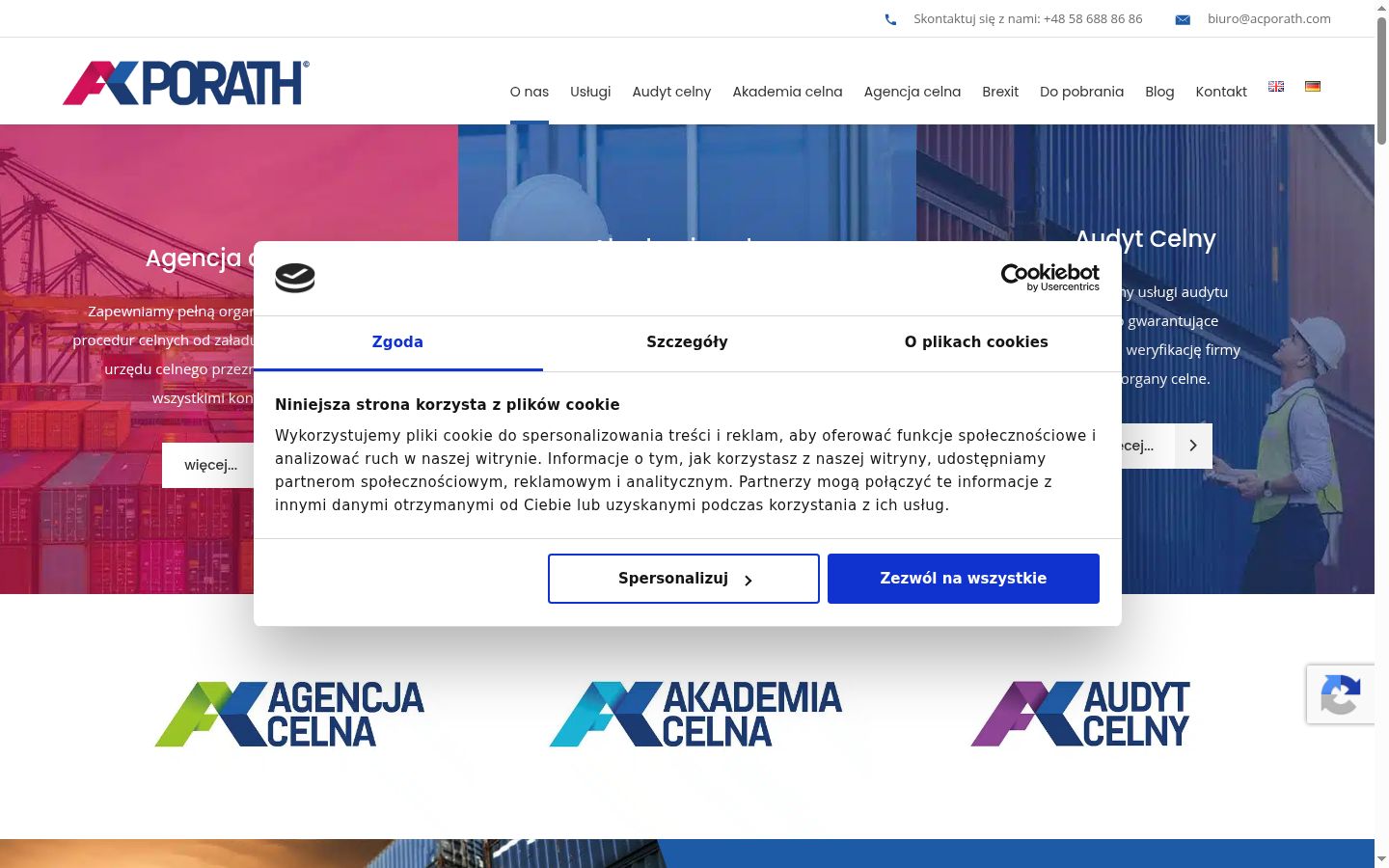 Captura de pantalla del banner de consentimiento mostrado antes de cualquier interacción