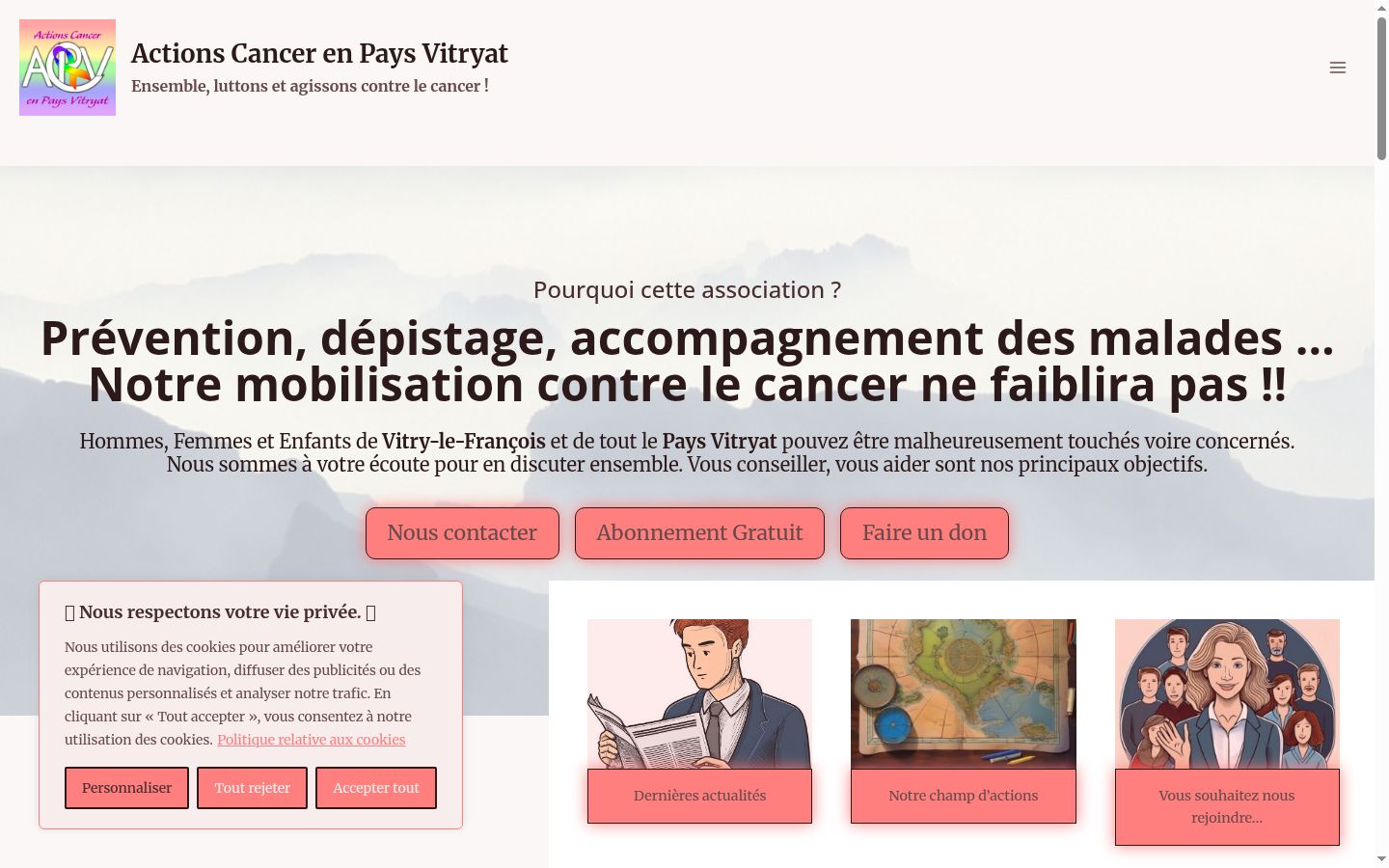 Screenshot tal-banner tal-kunsens muri qabel kwalunkwe interazzjoni