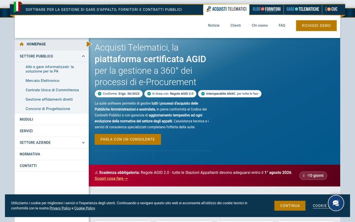 Screenshot of acquistitelematici.it