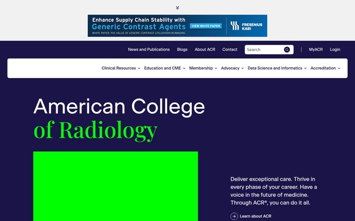 Screenshot di acr.org