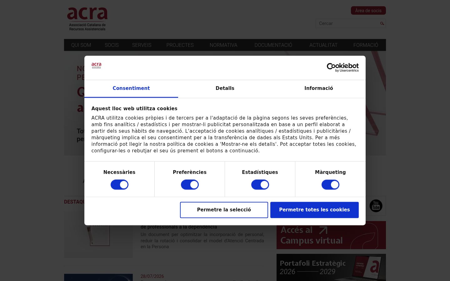 Sutikimo reklamjuostės, rodytos prieš bet kokią sąveiką, ekrano kopija