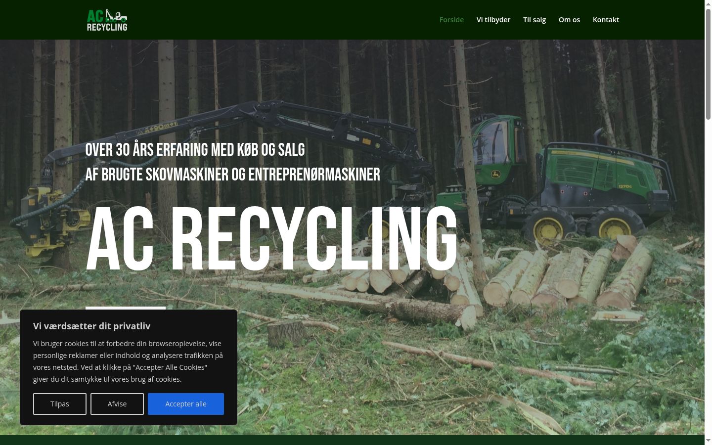 Screenshot of the consent banner shown before any interaction