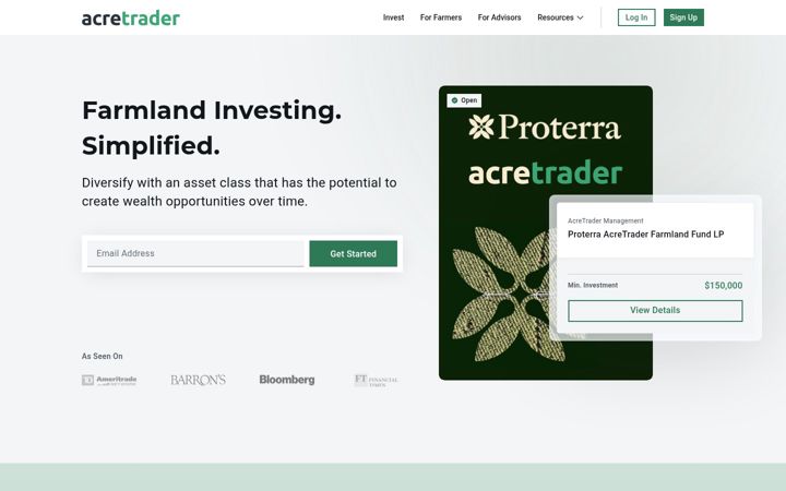 Screenshot of acretrader.com
