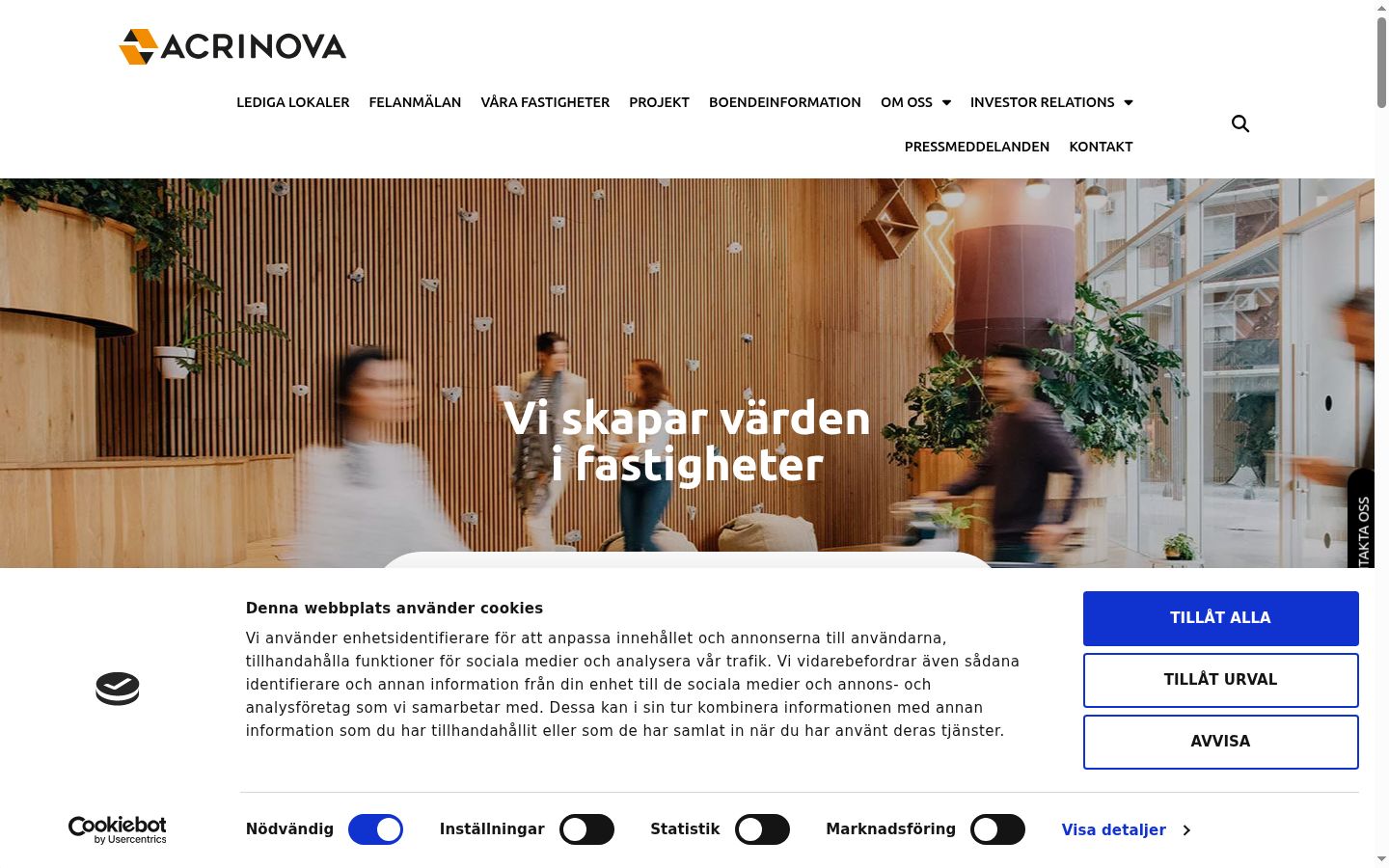 Sutikimo reklamjuostės, rodytos prieš bet kokią sąveiką, ekrano kopija