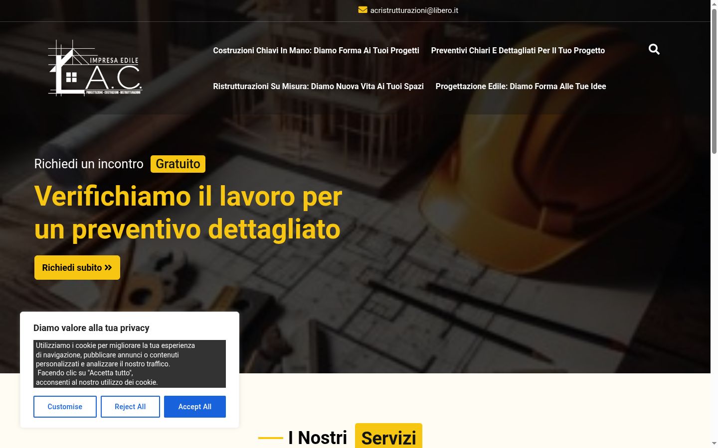 Screenshot of the consent banner shown before any interaction