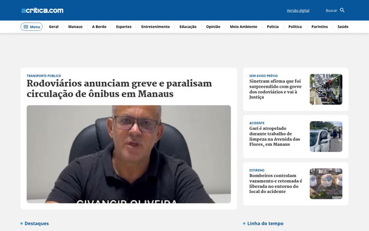Screenshot of acritica.com
