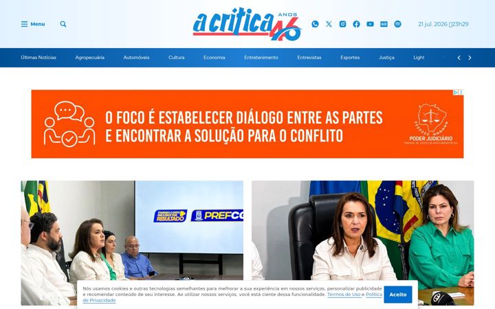 Screenshot of acritica.net