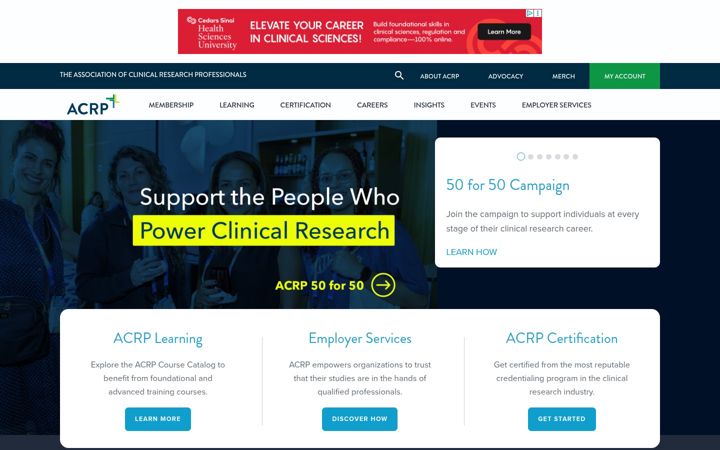 Skjámynd af acrpnet.org