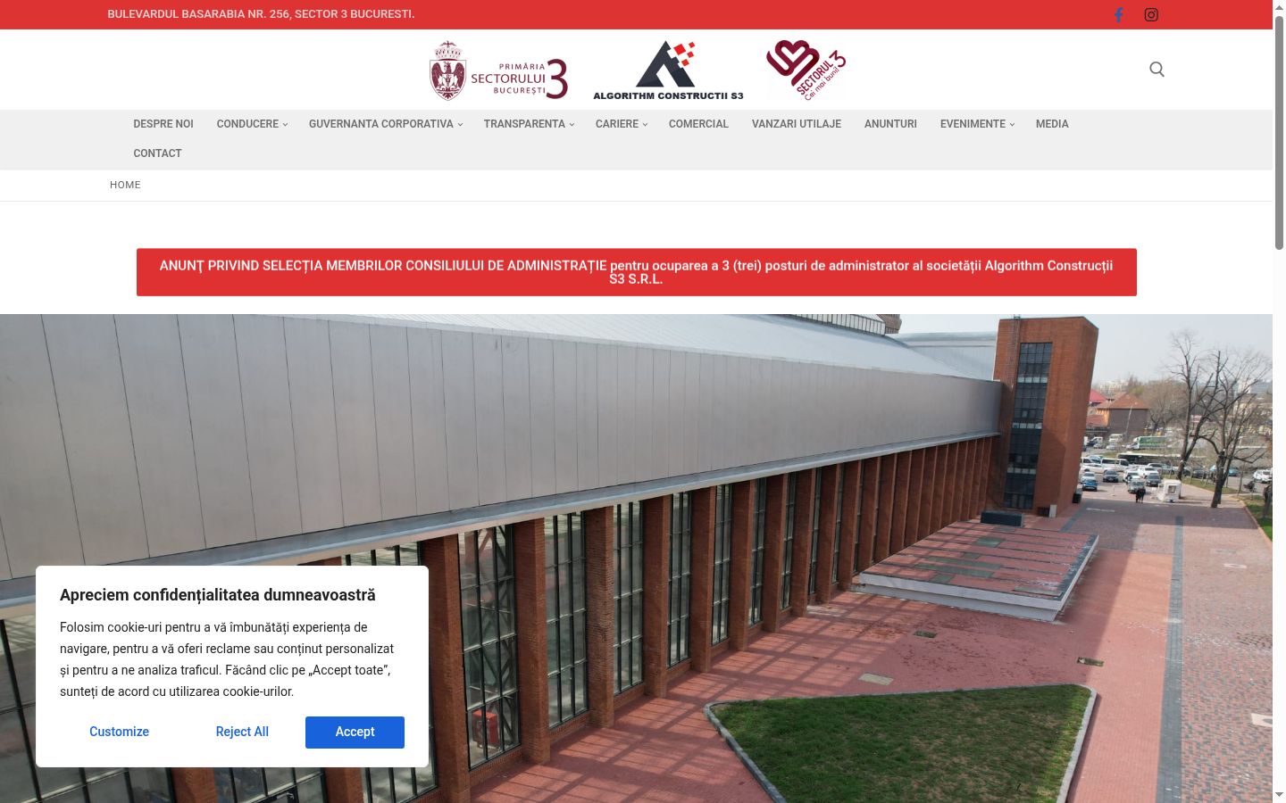 Screenshot des Einwilligungsbanners vor jeglicher Interaktion