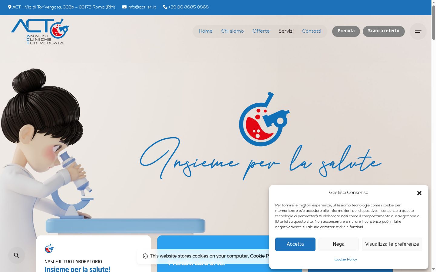 Capture d'écran de la bannière de consentement affichée avant toute interaction