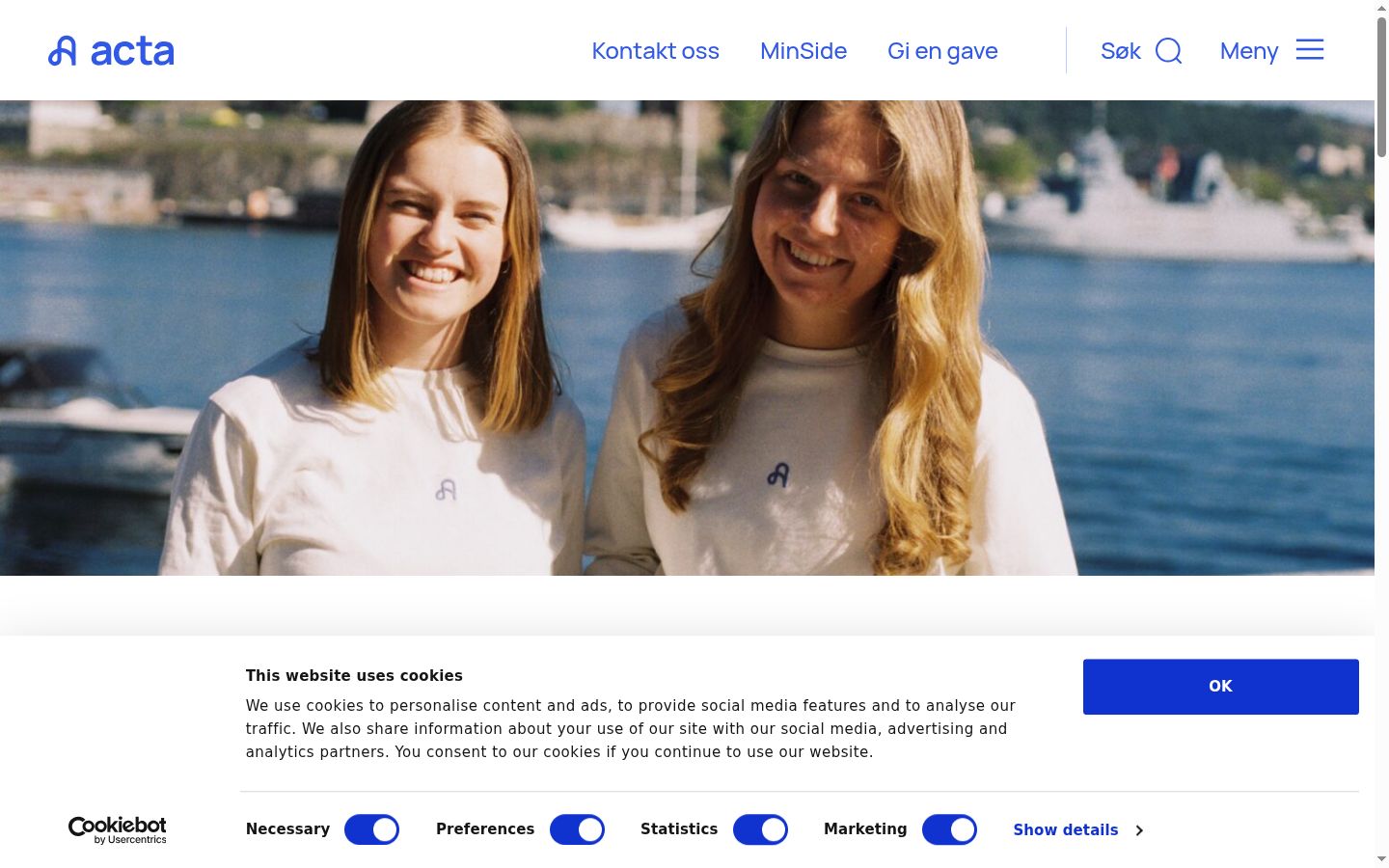 Screenshot tal-banner tal-kunsens muri qabel kwalunkwe interazzjoni