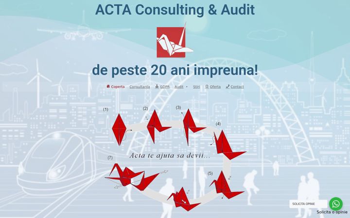 Screenshot van acta.ro