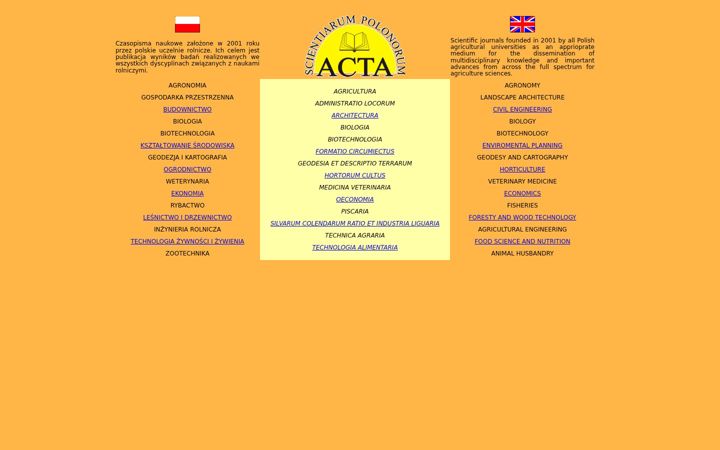 Screenshot of actapol.net