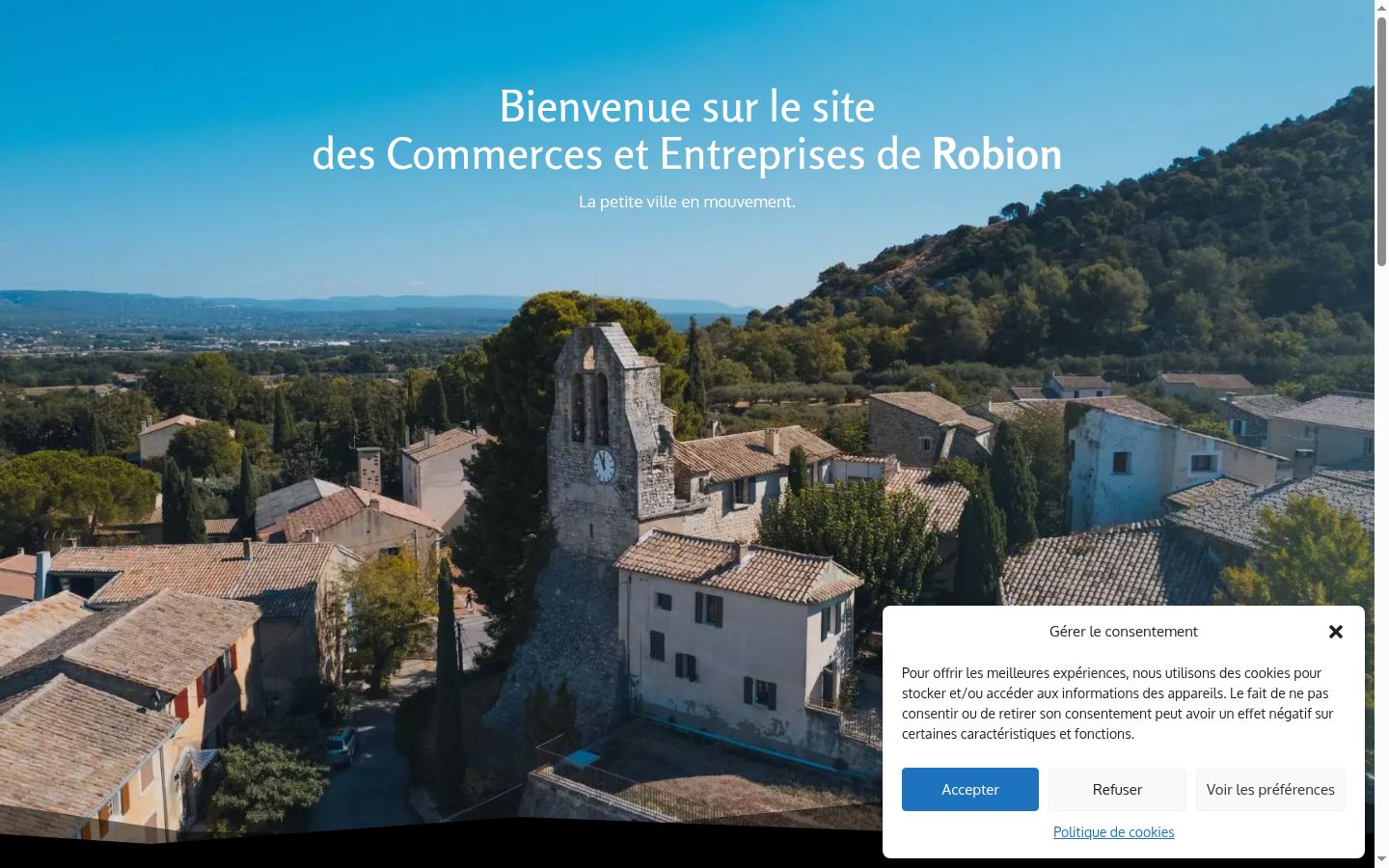Screenshot of the consent banner shown before any interaction
