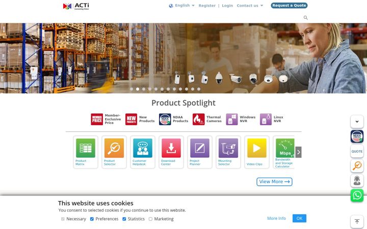 Zrzut ekranu acti.com