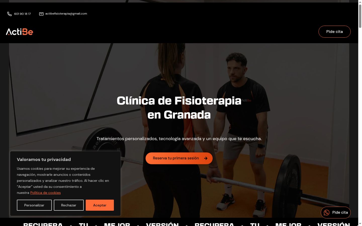 Capture d'écran de la bannière de consentement affichée avant toute interaction