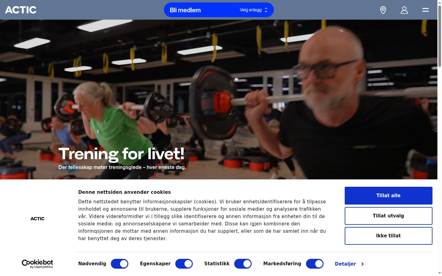 Screenshot del banner di consenso mostrato prima di qualsiasi interazione