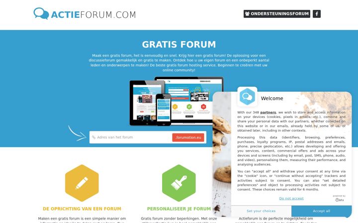 Screenshot of actieforum.com