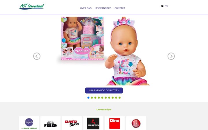Zrzut ekranu actinternational.nl