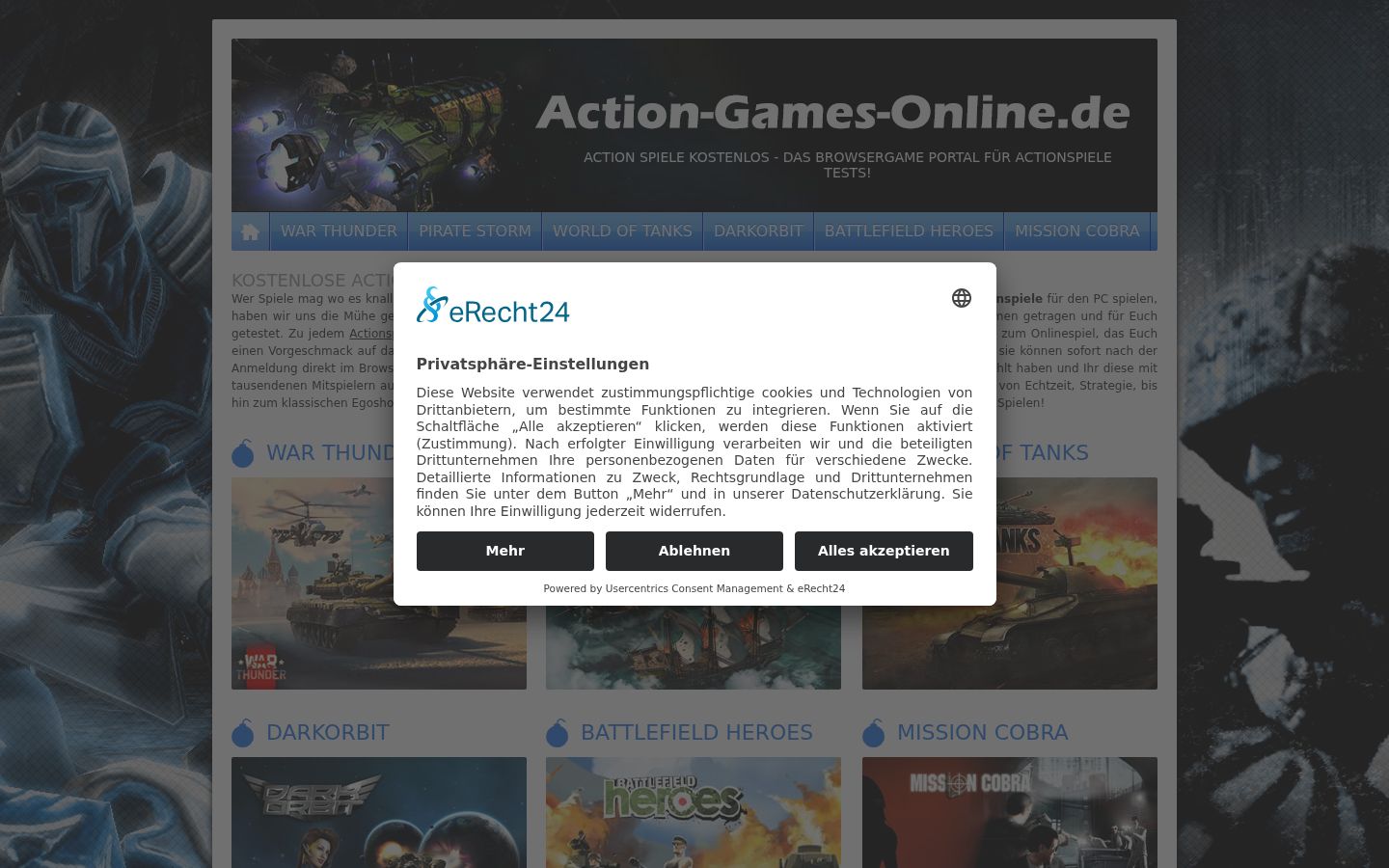 Screenshot του banner συγκατάθεσης που εμφανίστηκε πριν από οποιαδήποτε αλληλεπίδραση