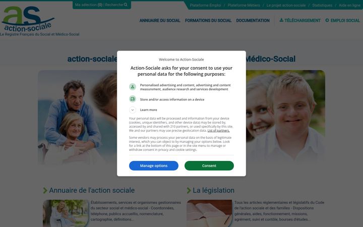 Screenshot of action-sociale.org
