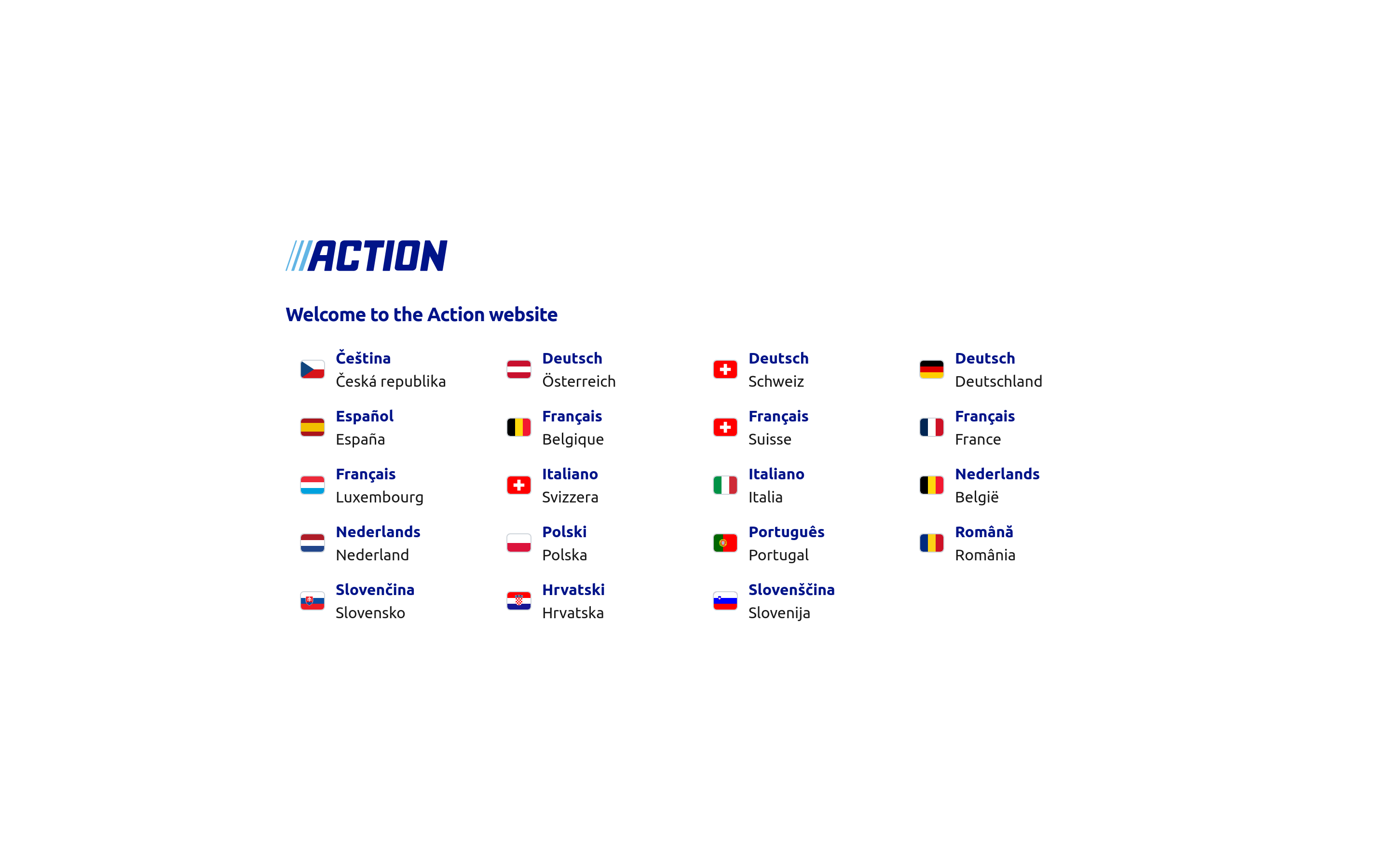 Screenshot of action.com