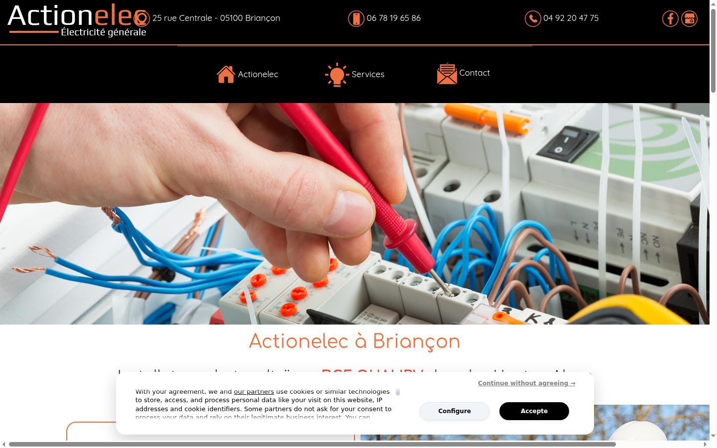 Screenshot des Einwilligungsbanners vor jeglicher Interaktion