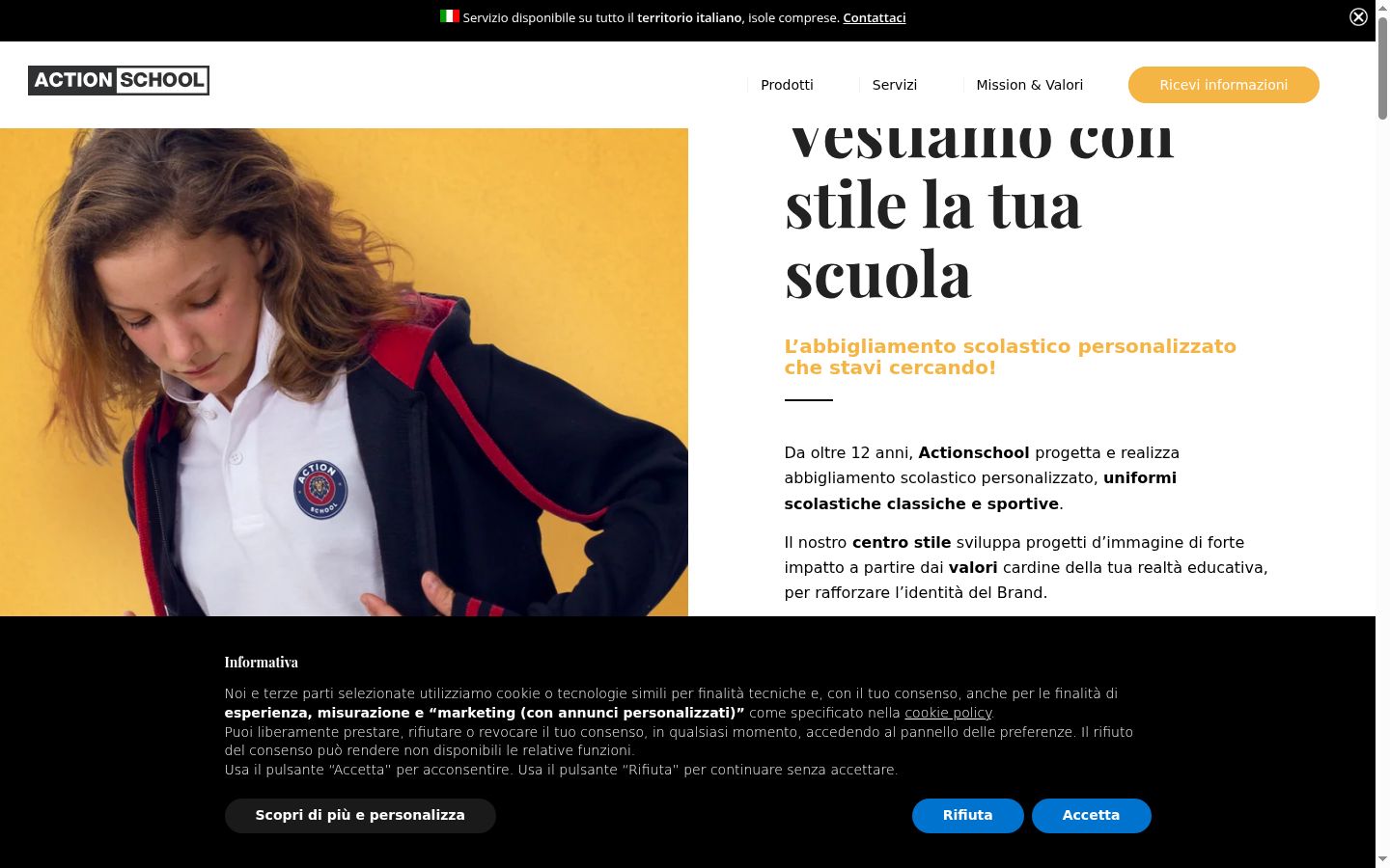 Képernyőkép a bármilyen interakció előtt megjelenő hozzájárulási bannerről