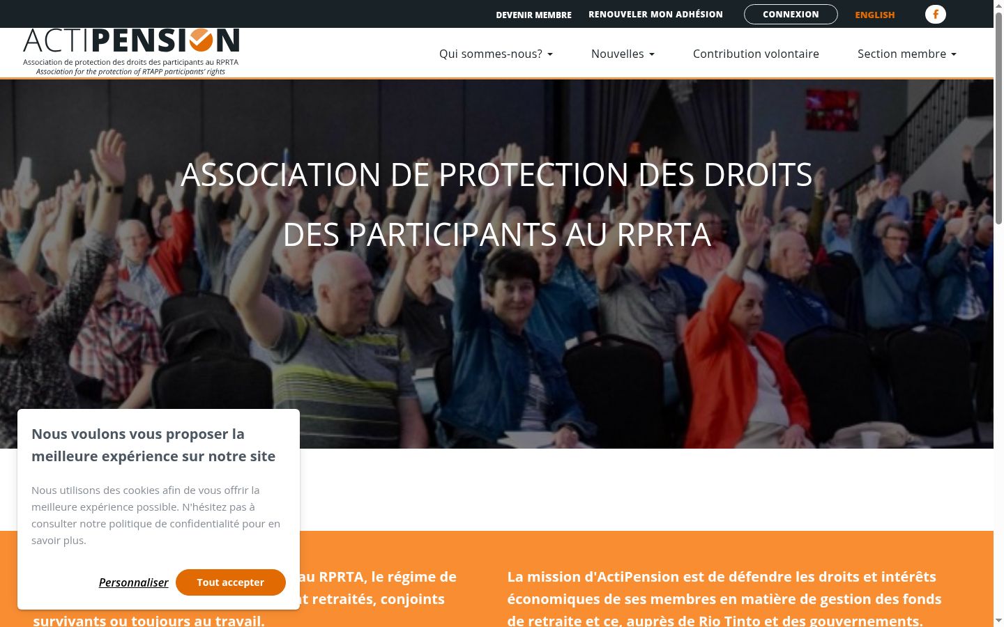 Screenshot des Einwilligungsbanners vor jeglicher Interaktion